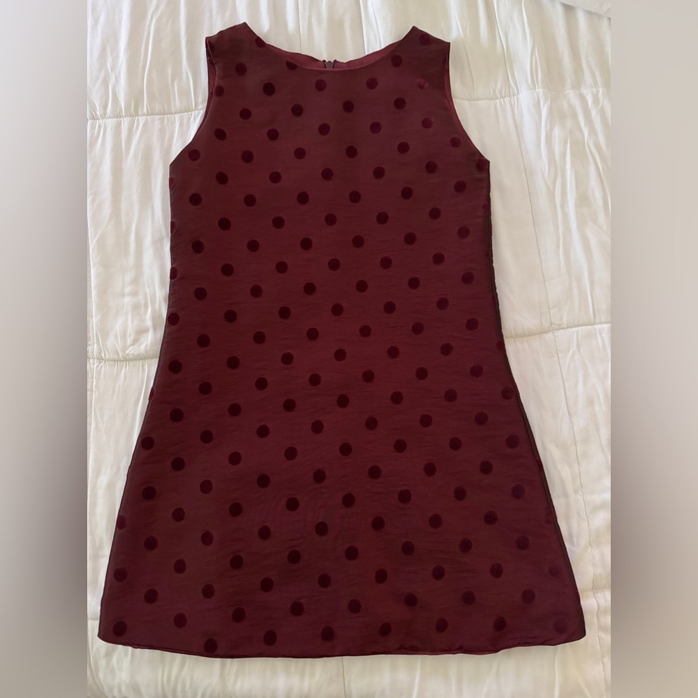Red Halter Sheath Dress with Polka Dots for Work
